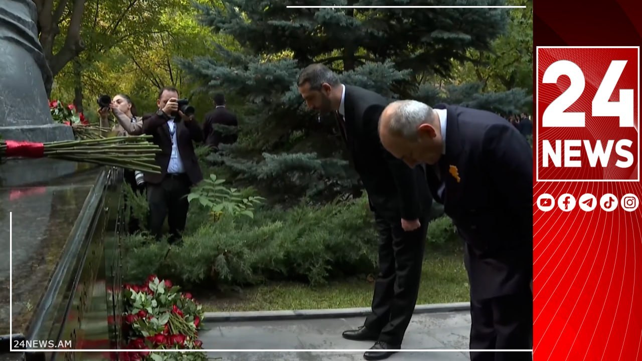 Փաշինյանը, Ռուբինյանն ու այլ ՔՊ-ականներ ԱԺ այգում հարգեցին Հոկտեմբերի 27-ի զոհերի հիշատակը