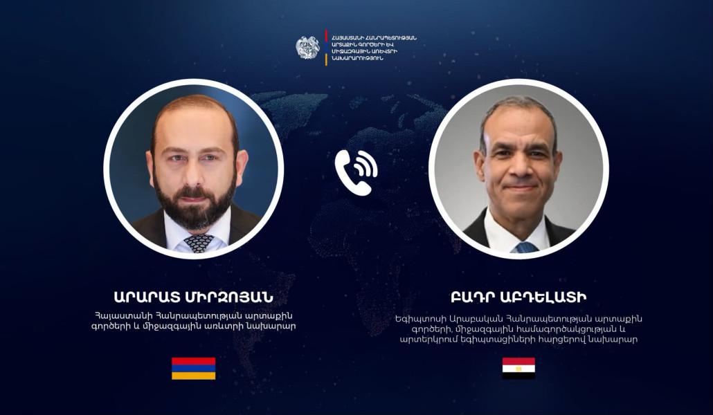 Միրզոյանն ու Աբդելատին մտքեր են փոխանակել Մերձավոր Արևելքում և Հարավային Կովկասում զարգացումների շուրջ