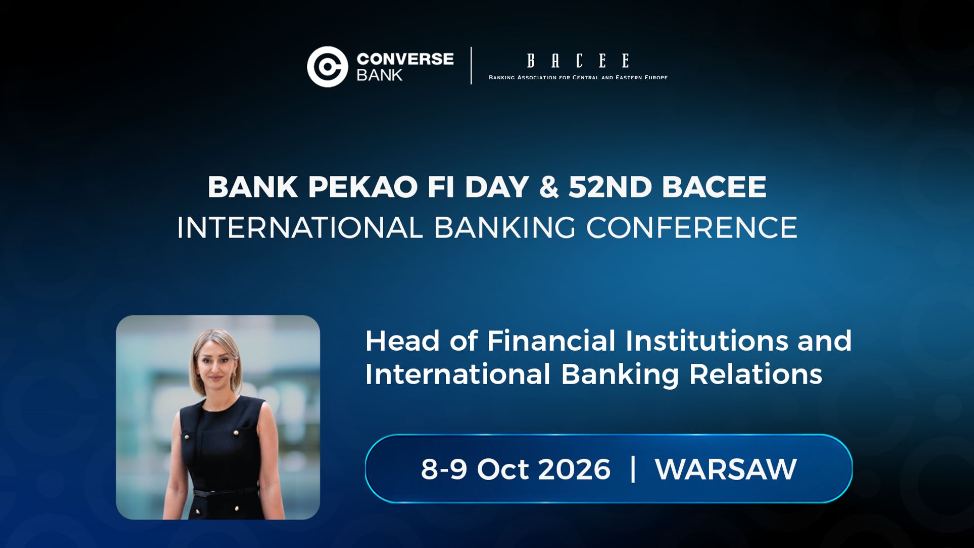 Nelly Kocharyan presented the vision for the development of Converse Bank's international relations at the BACEE conference