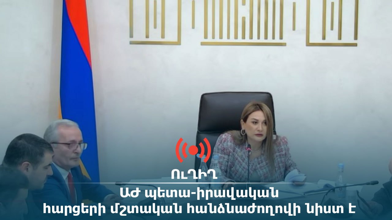 ՈւՂԻՂ․ ԱԺ պետա-իրավական հարցերի մշտական հանձնաժողովի նիստ է