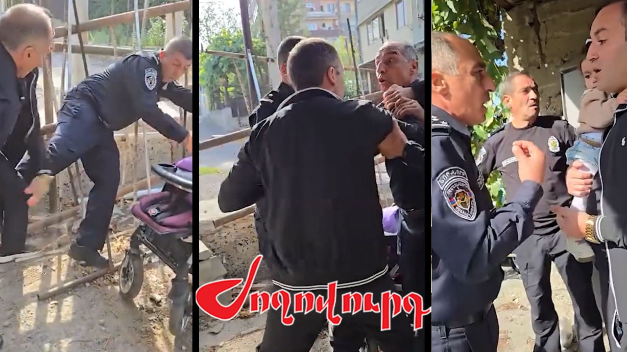 VIDEO: Don't touch my child, take your hand away, show me a piece of paper: heated verbal exchange between police officers and a citizen
