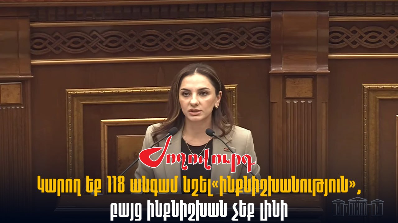 ՏԵՍԱՆՅՈՒԹ․ «Կարող եք 118 անգամ նշել «ինքնիշխանություն», բայց ինքնիշխան չեք լինի»․ Արեգա Հովսեփյանը «ԹՐԻՓՓ»-ի մասին