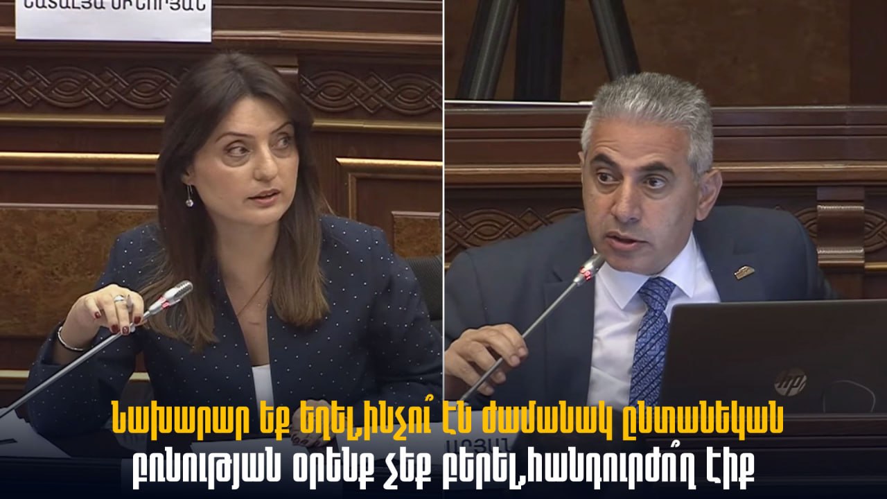 ՏԵՍԱՆՅՈՒԹ․ Տիկին Բաթոյան, նախարար եք եղել, ինչու՞ էն ժամանակ ընտանեկան բռնության օրենք չեք բերել, հանդուրժո՞ղ եք եղել․ Էդգար Ղազարյան