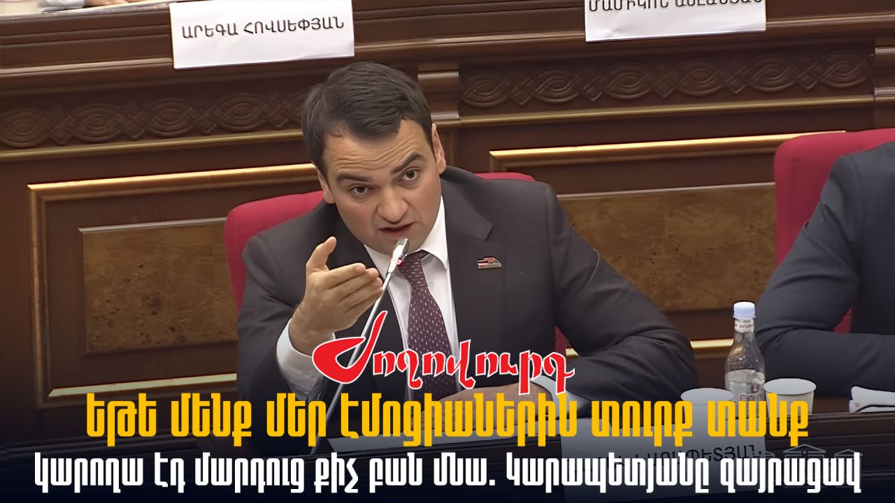 ՏԵՍԱՆՅՈՒԹ․ Եթե մենք մեր էմոցիաներին տուրք տանք, կարողա էդ մարդուց քիչ բան մնա․ Կարապետյանը զայրացավ