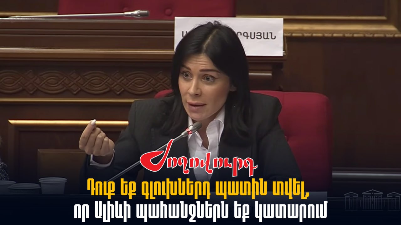 ՏԵՍԱՆՅՈՒԹ․ «Դուք եք գլուխներդ պատին տվել, որ Ալիևի պահանջներն եք կատարում»․ Խամոյան