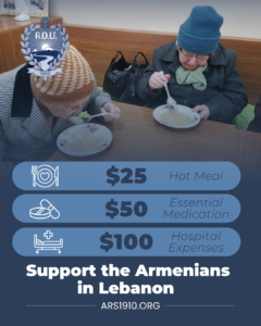 The Armenian Relief Society (ARS) Continues to Deliver Essential Humanitarian Assistance to Lebanese Armenians in Need