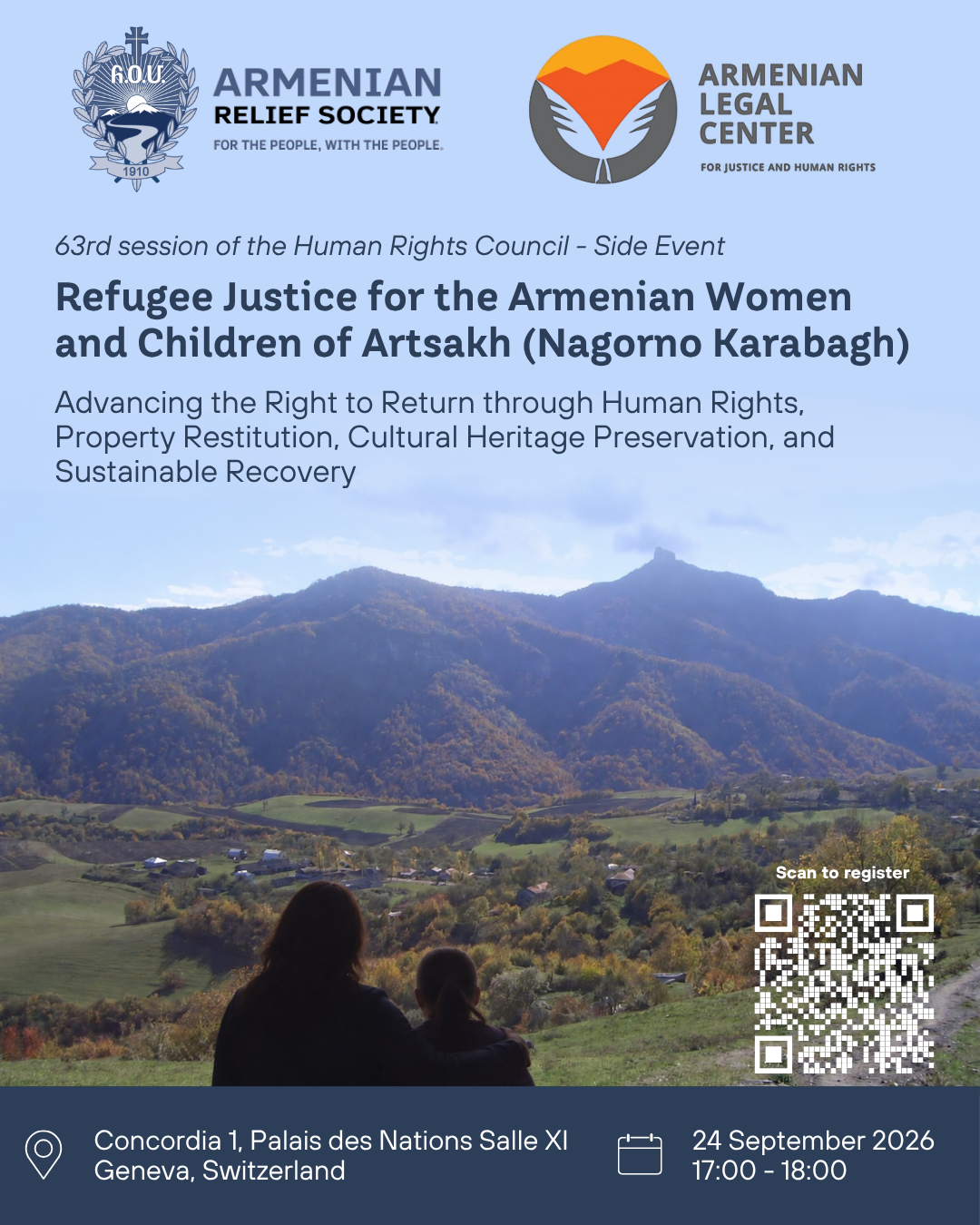 Armenian Relief Society to Convene HRC 63 Side Event on Refugee Justice for Armenian Women and Children of Artsakh