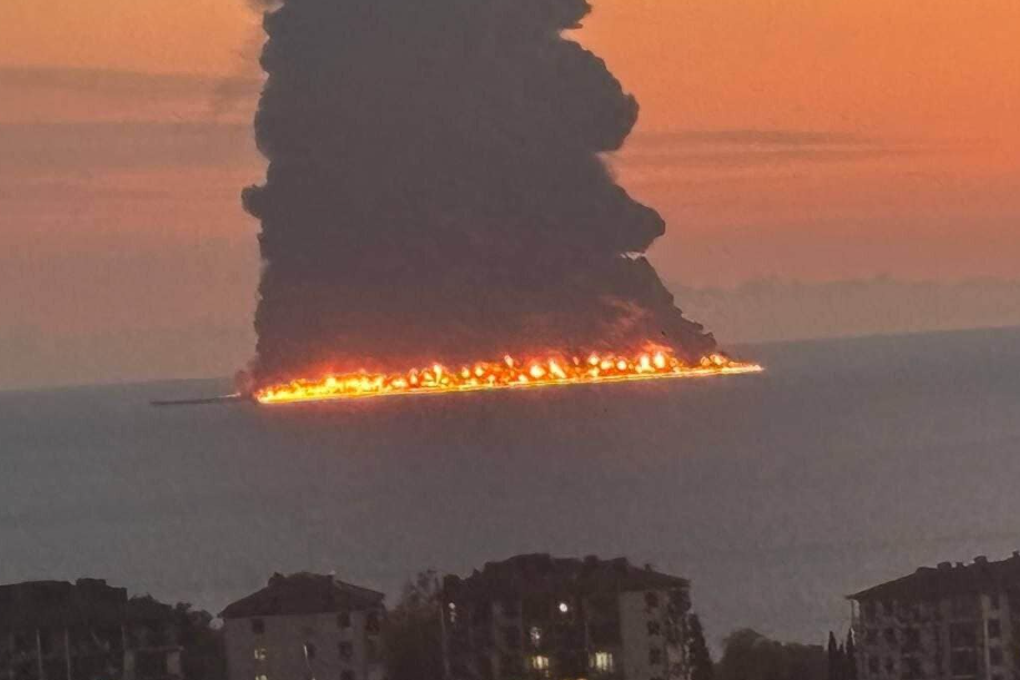 Abkhazian media claims no danger from Sochi oil tanker fire