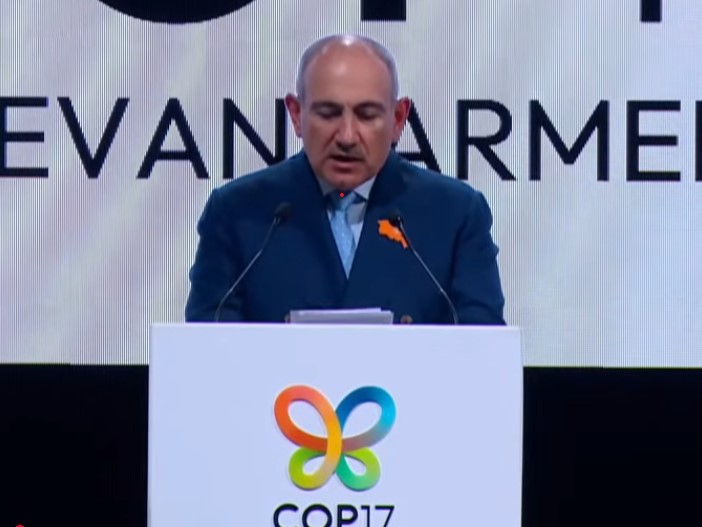 Տեսանյութ. Հայաստանը COP17-ի նախագահությունը դիտարկում է որպես հնարավորություն՝ համախմբելու միջազգային հանրության ջանքերը և դրանք ուղղորդելու դեպի գործնական ու շոշափելի արդյունքներ. Փաշինյան