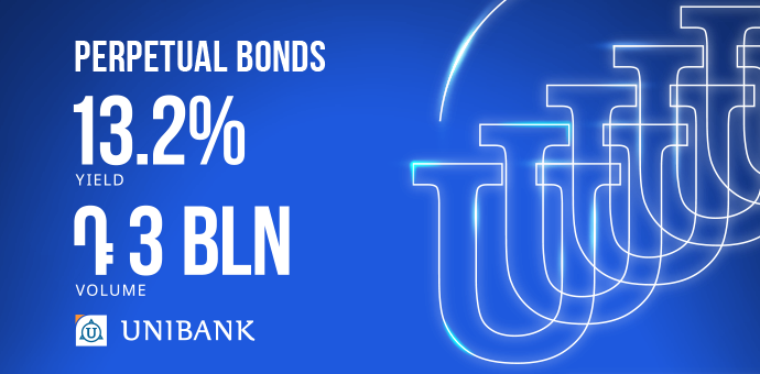 Unibank has issued perpetual bonds with an annual coupon yield of 13.2%
