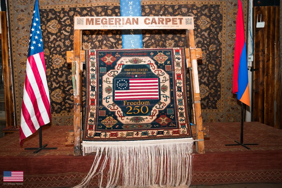 U.S. Embassy Yerevan Unveils ‘Freedom 250’ Carpet Celebrating America’s 250th Anniversary