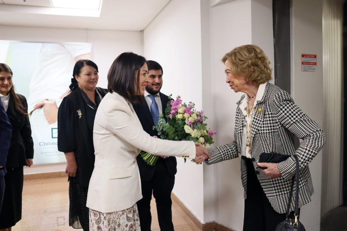 Queen Sofía of Spain arrives in Armenia