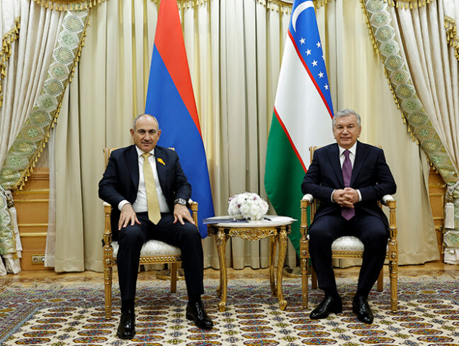 Pashinyan and Mirziyoyev emphasized the importance of developing trade and economic relations.