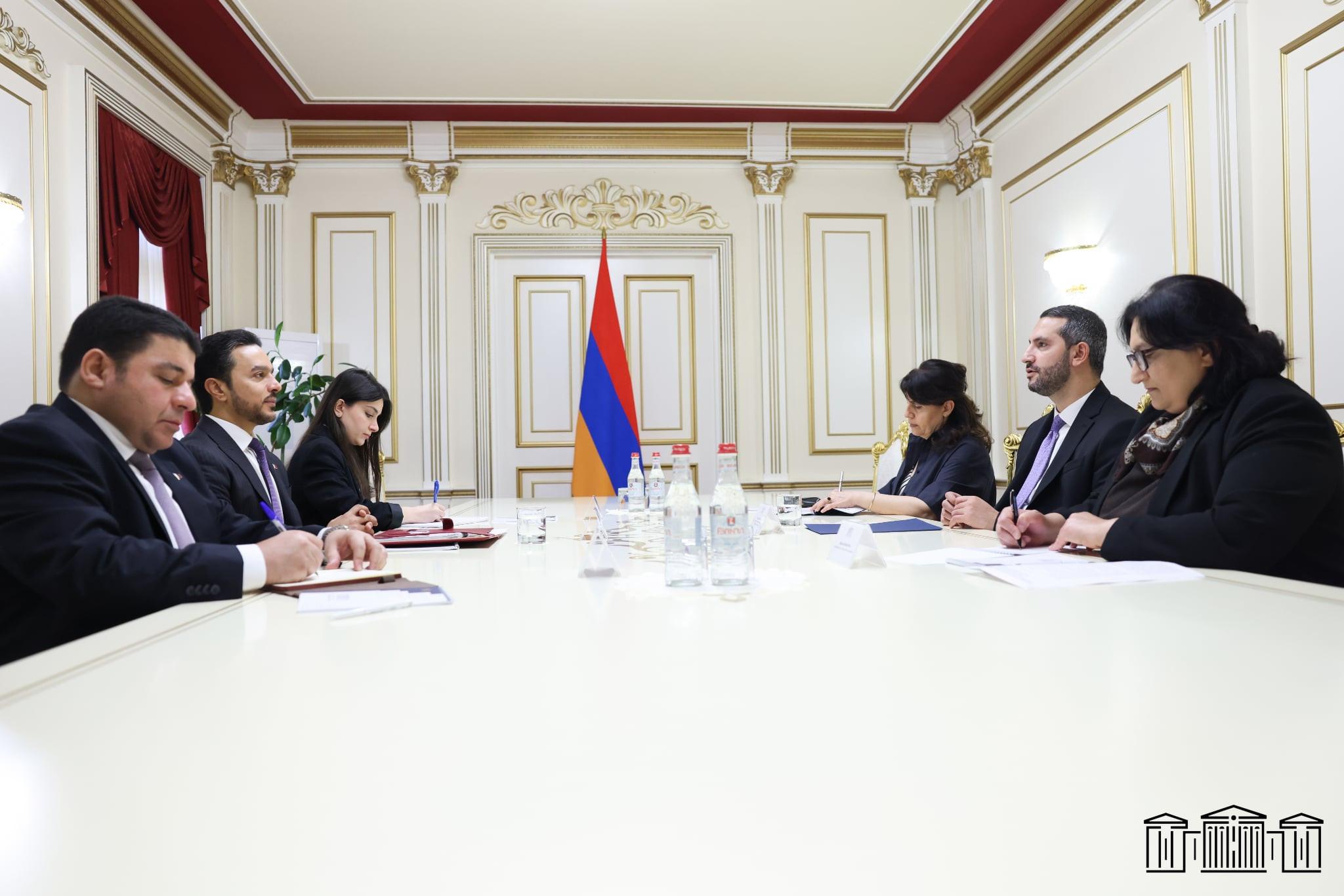 Armenian Parliament Speaker, Qatar Ambassador Discuss Regional Issues