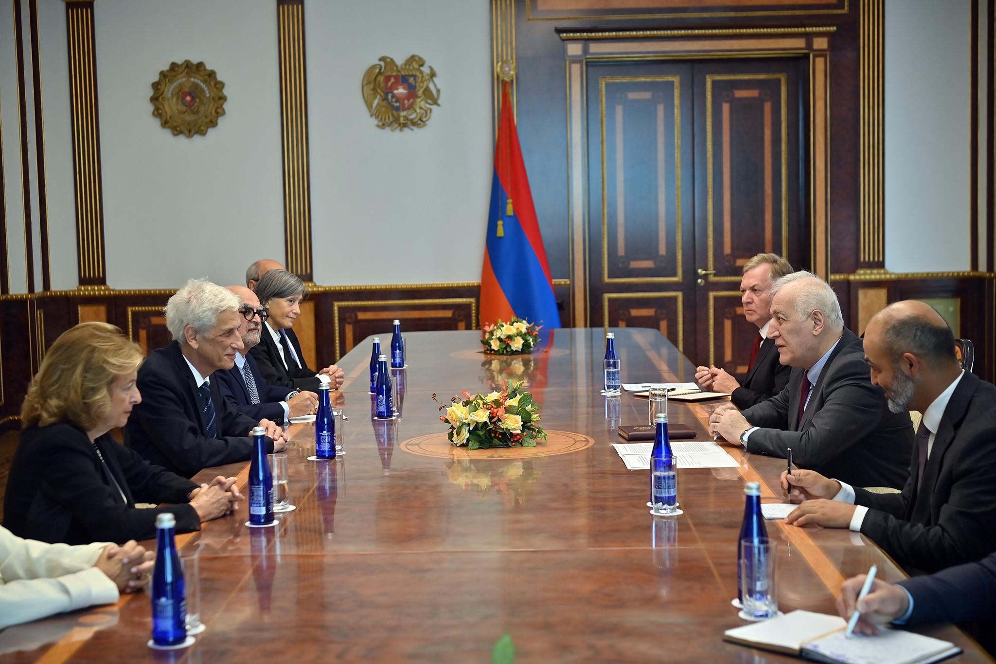 President Vahagn Khachaturyan received Antonio Feijó, Chairman of the Board of Trustees of the Calouste Gulbenkian Foundation