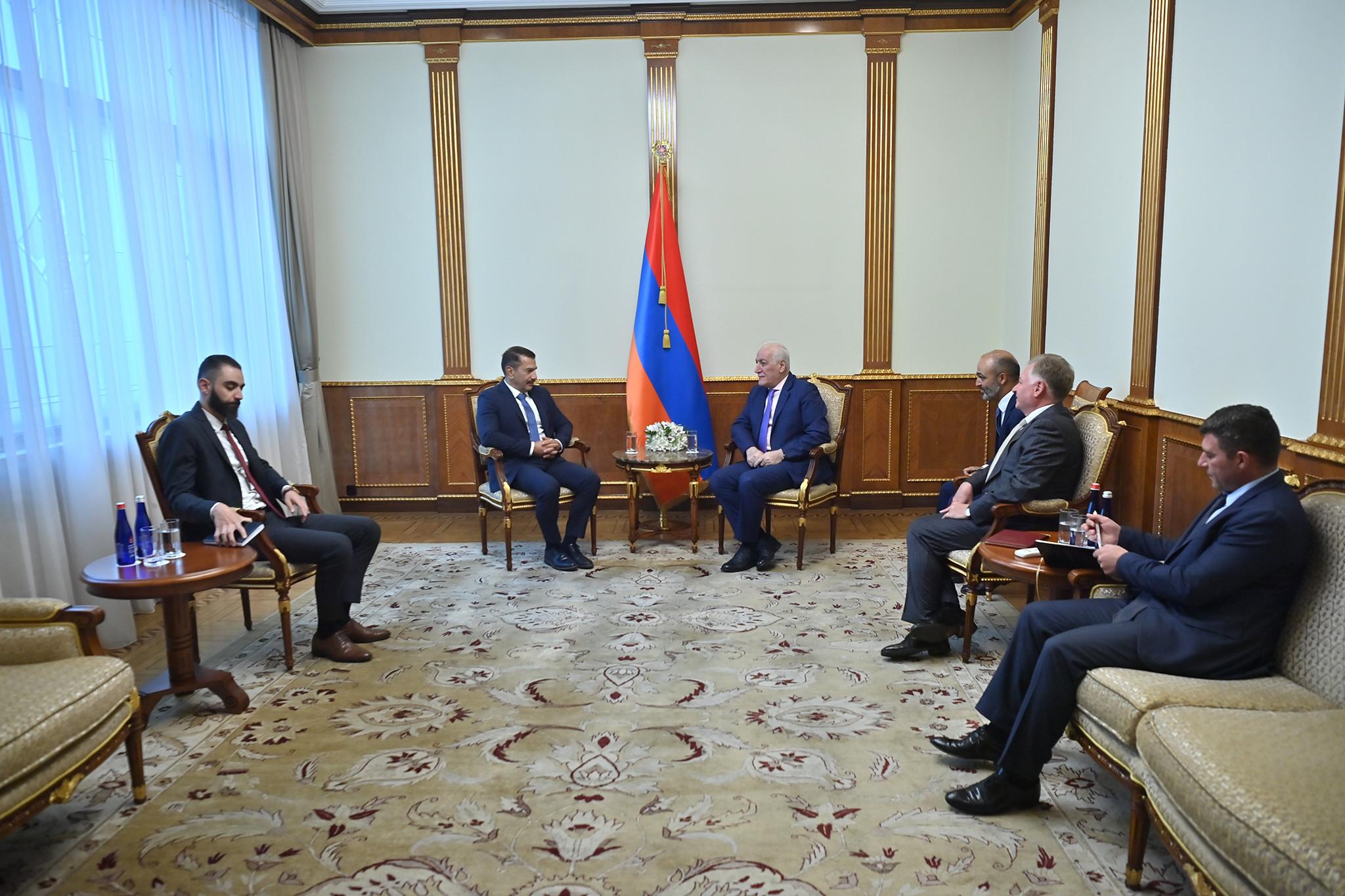 President Vahagn Khachaturyan received the Ambassador of Cyprus to Armenia Michael Mavros
