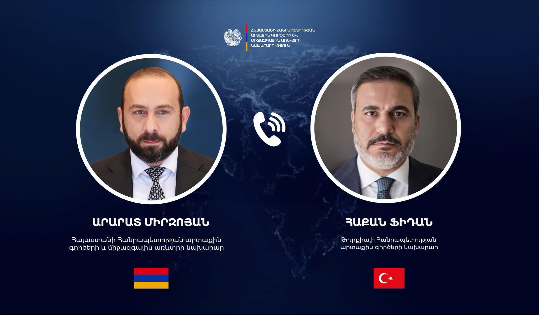 Արարատ Միրզոյանը Թուրքիայի ԱԳ նախարարի հետ քննարկել է փոխգործակցության հարցեր