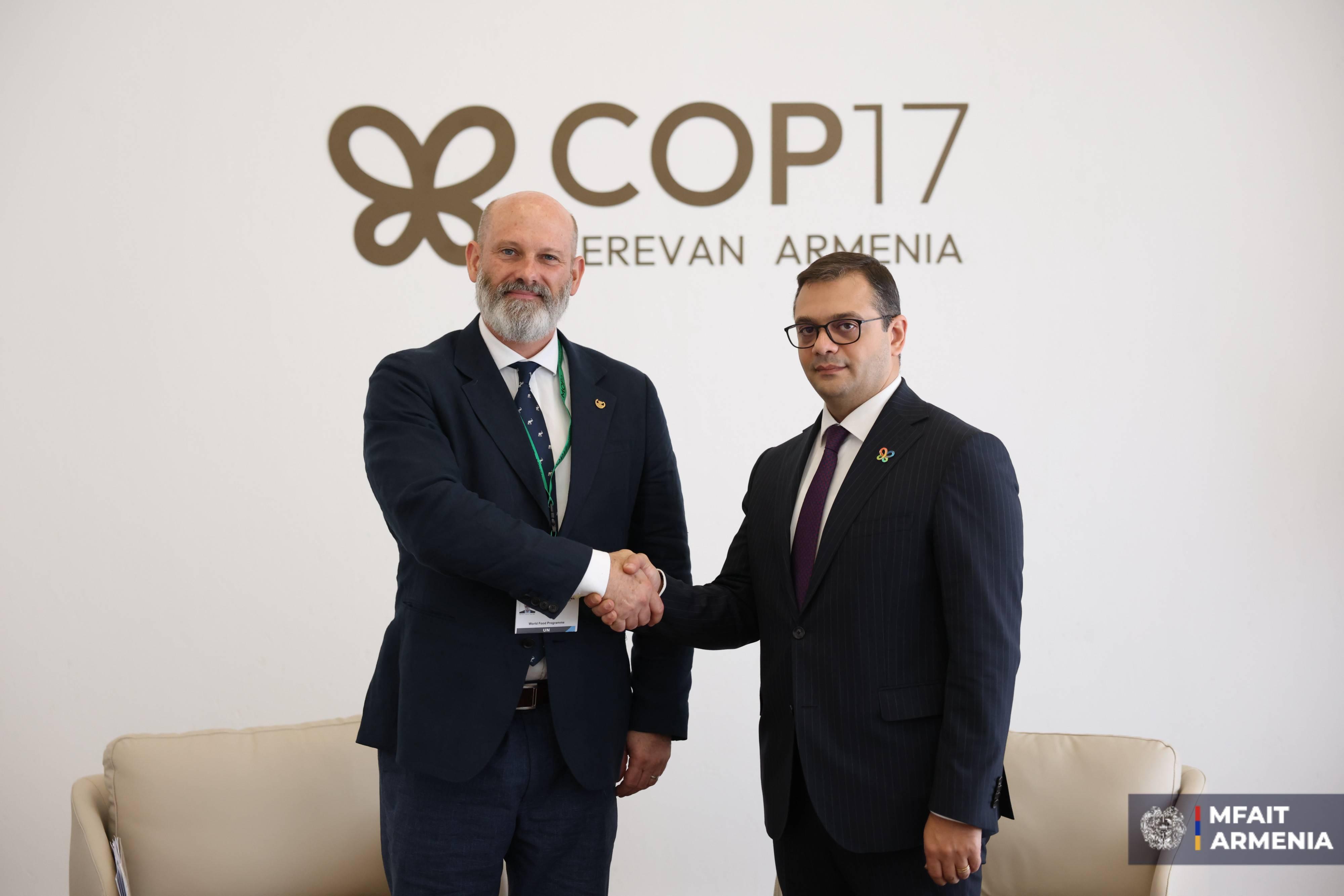 ԱԳՄԱ նախարարի տեղակալը հանդիպել է Պարենի համաշխարհային ծրագրի գործադիր տնօրենի տեղակալի հետ