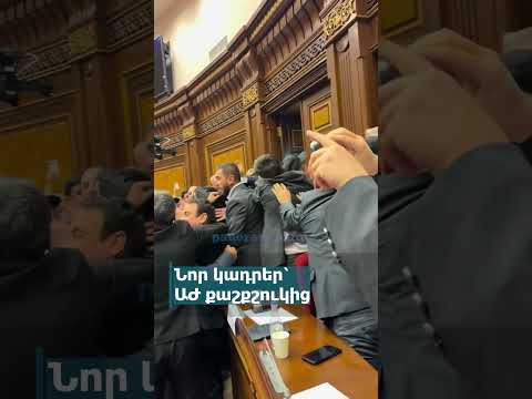 Նոր կադրեր՝ ԱԺ քաշքշուկից