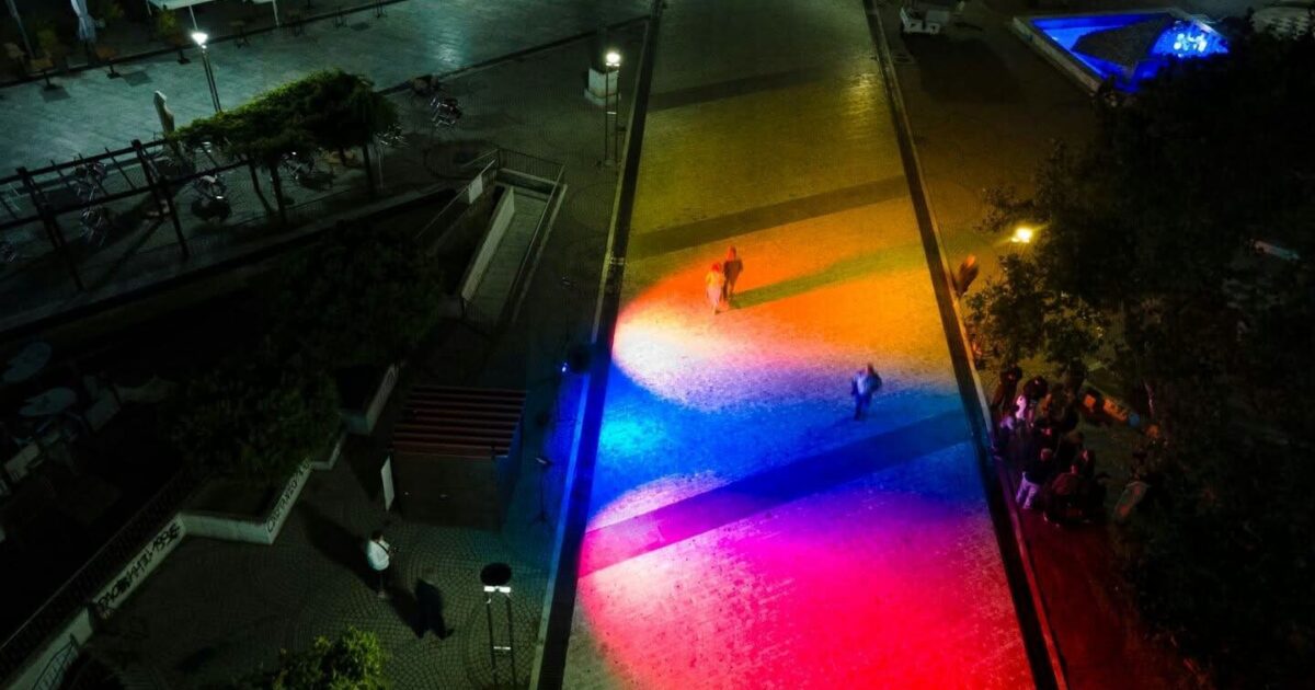 The fountains of Athens' Omonia Square, Komotini's Peace Square, and the building of the Ioannina Municipality were illuminated with the colors of the Armenian flag