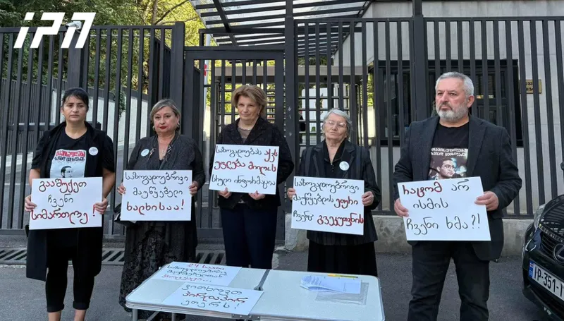 Parents of those arrested during protests hold protest outside Public Broadcaster