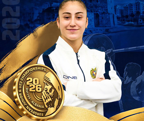 Armenian Weightlifters Win Two Gold Medals and One Bronze at European Junior and U23 Championships