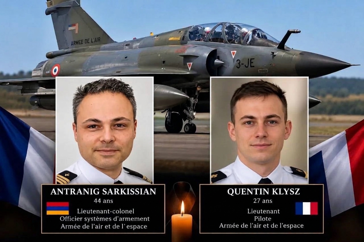 Ֆրանսիայում «Mirage 2000» կործանիչի վթարի հետևանքով զոհվել է հայազգի օդաչու Անդրանիկ Սարգսյանը