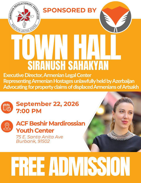 ALC’s Siranush Sahakyan to Bring Armenian Hostage Cases to LA in Two Public Programs