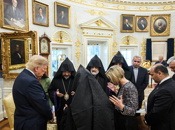 Trump Meets with Armenian Religious Leaders; ANCA Calls Out Lack of U.S. Action on Artsakh, Armenian Hostages