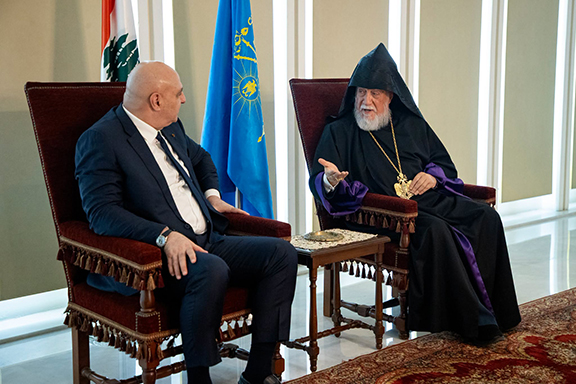 Lebanese President Meets with Catholicos Aram I