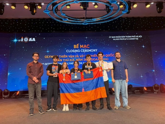 Armenian Students Win Four Medals at International Olympiad on Astronomy and Astrophysics