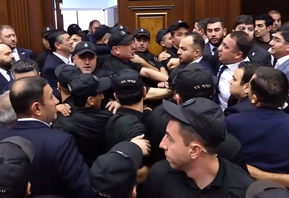 Tense Parliament Session Leads to Brawl between Lawmakers