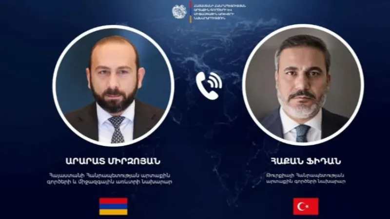 Ararat Mirzoyan and Hakan Fidan discussed issues of Armenia-Turkey cooperation.