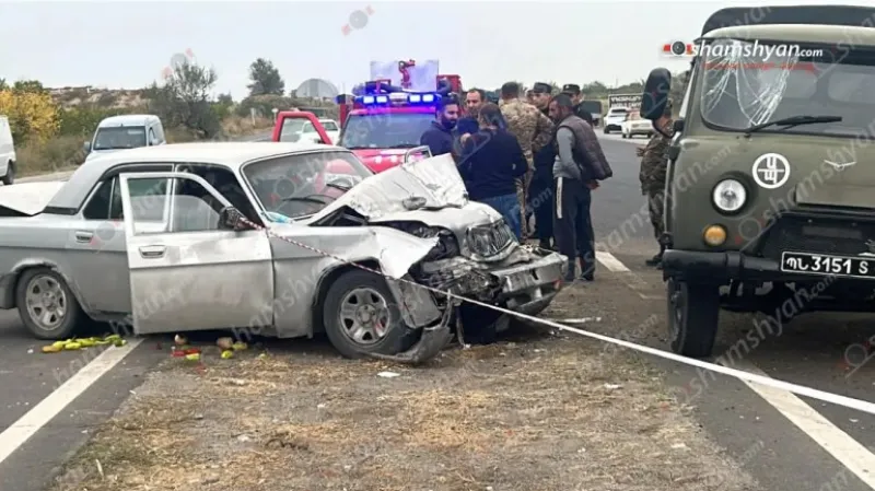 In the Ararat region, a collision occurred between a "UAZ" and a "Volga" registered with the Ministry of Defense of the Republic of Armenia. There are injuries.