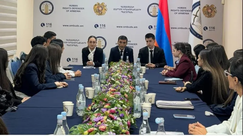 The Secretary General of the RA Human Rights Defender's Office has received students from the European University of Armenia.