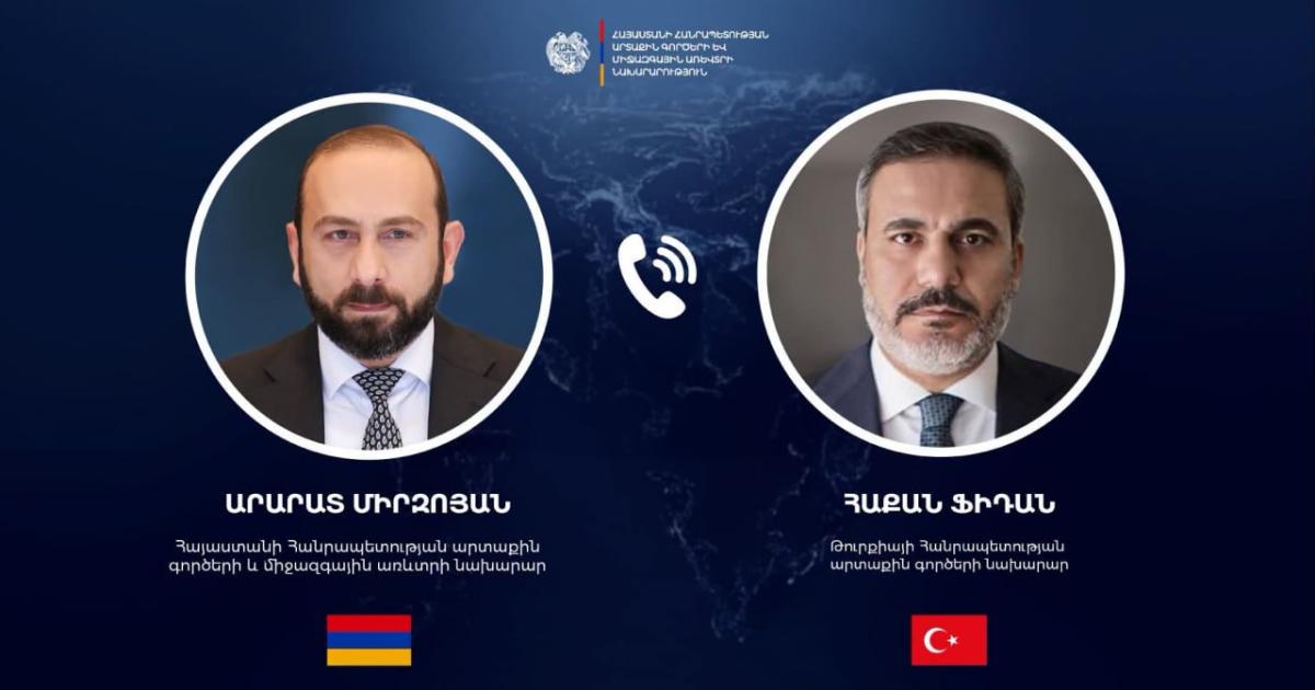 Միրզոյանը հեռախոսազրույց է ունեցել Հաքան Ֆիդանի հետ