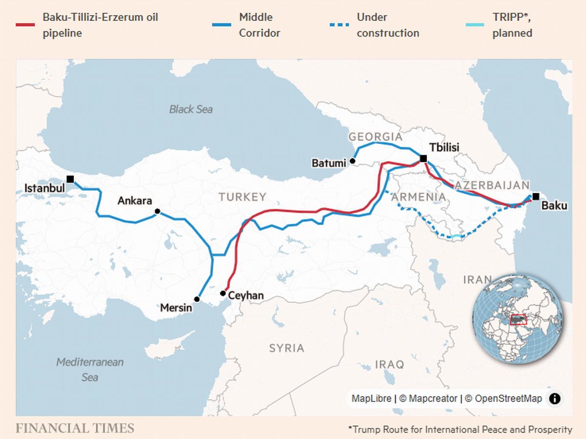 ¿Boicot a Armenia o a Estados Unidos? El Corredor Medio avanza al margen de Ereván mediante inversiones alternativas de Turquía y Azerbaiyán
