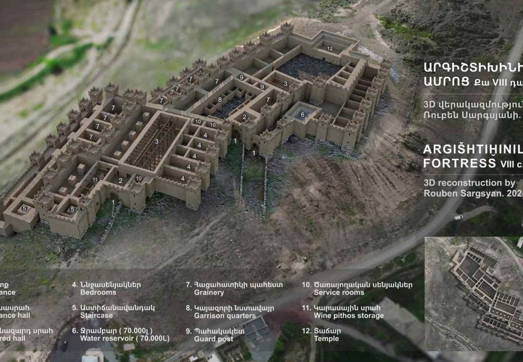Un arquitecto armenio recrea en 3D la antigua fortaleza urartiana de Argishtikhinili del valle del Ararat