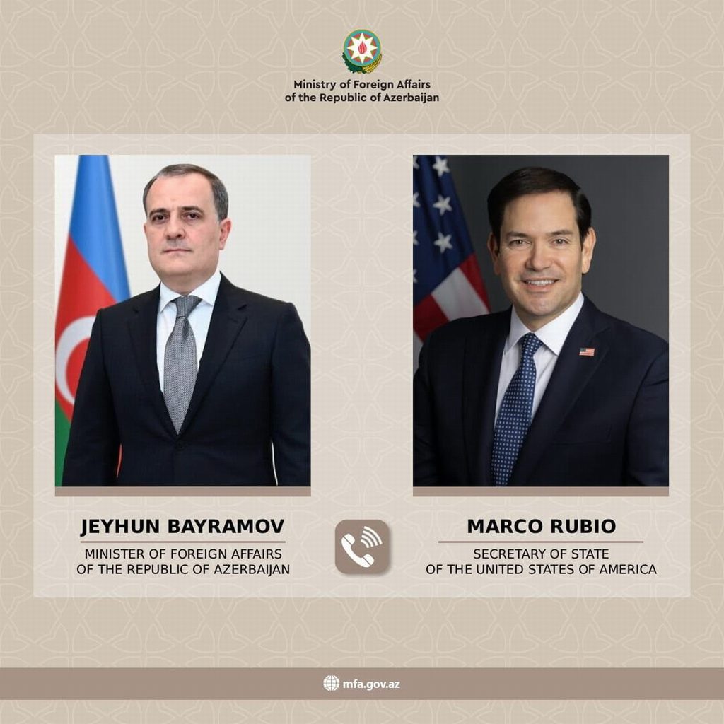 Azerbaijan and the United States discuss the peace process between Baku and Yerevan during an official call