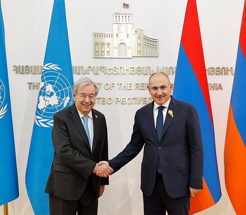 Nikol Pashinyan y António Guterres abordan el proyecto TRIPP y el proceso de paz durante la COP17 en Ereván