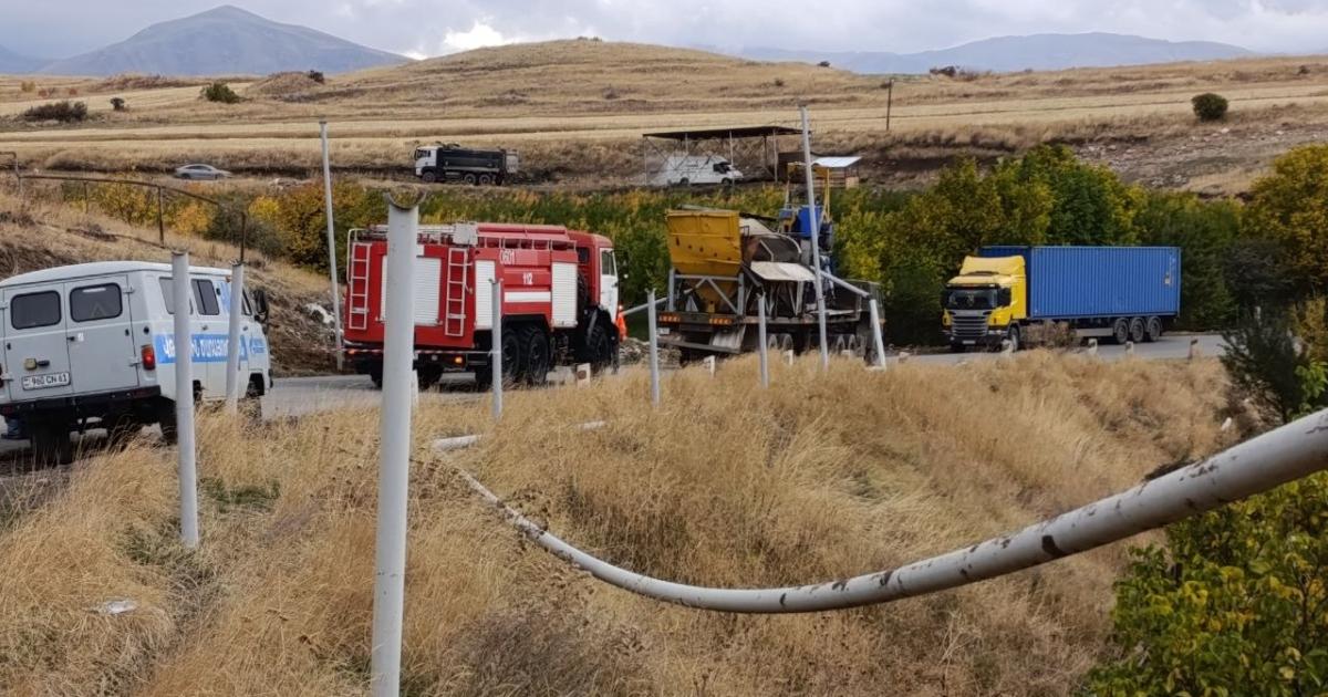 Gas pipeline damaged near Jermuk, road to Vayk closed