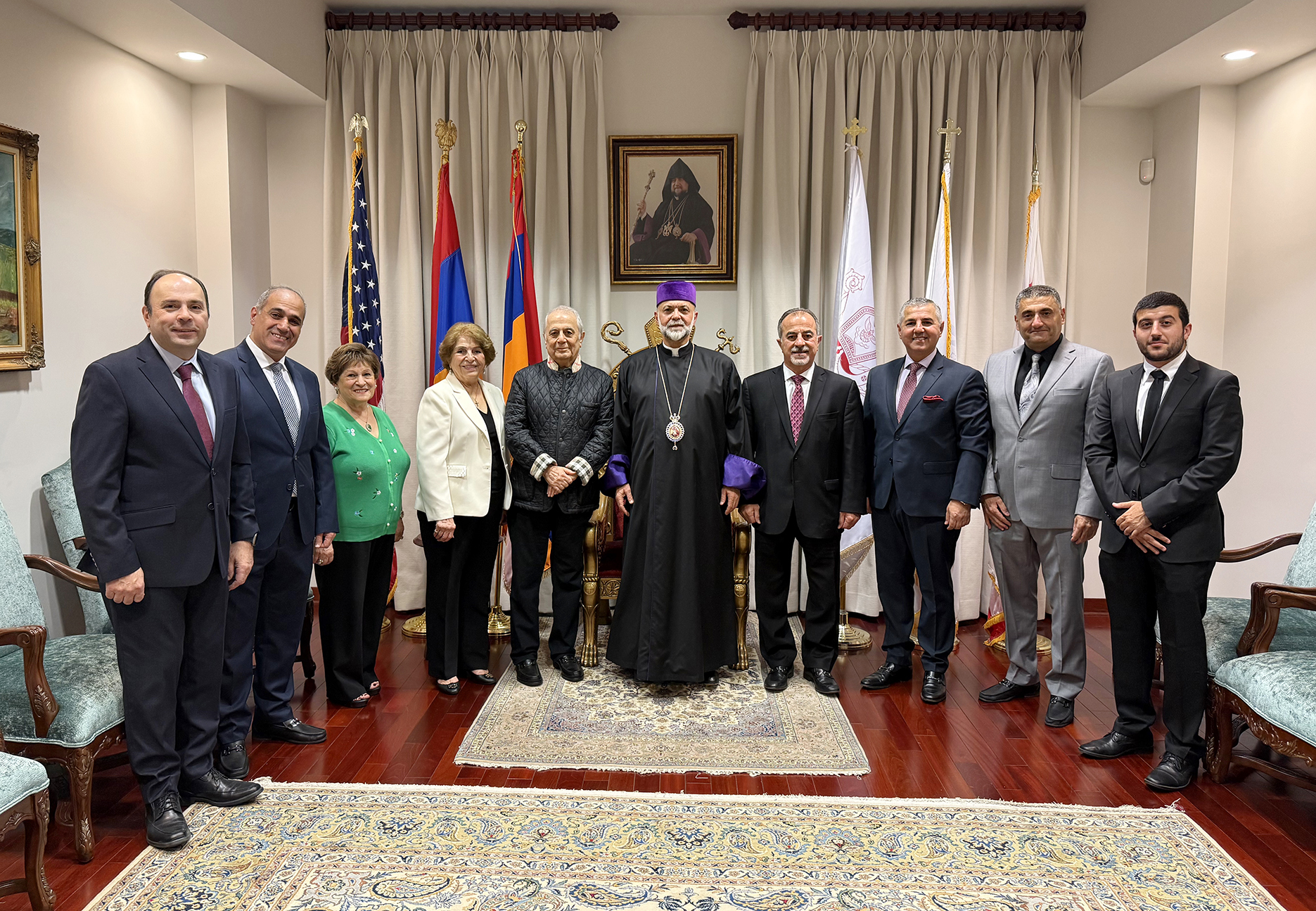 Board Members Of The Armenian Youth Association Of California Visit The Western Prelacy