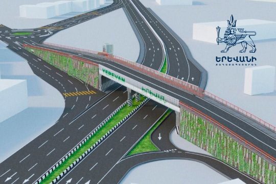 The southern entrance to Yerevan, the major transport hub of Noragavit, is being reconstructed.