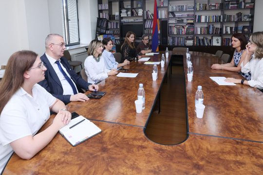 Priorities of the new Armenian government program in the education sector were discussed. Meeting with WB representatives