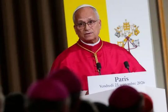 Pope criticizes nuclear arms race and some technological trends