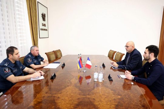 Հայաստան-Ֆրանսիա համագործակցություն՝ փրկարարական կարողությունների ամրապնդման ուղղությամբ. ՓԾ տնօրենն ընդունել է Ֆրանսիայի դեսպանության ներքին անվտանգության կցորդին