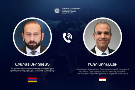 Միրզոյանն ու Աբդելատին քննարկել են խաղաղության օրակարգն ու երկկողմ հարաբերությունները