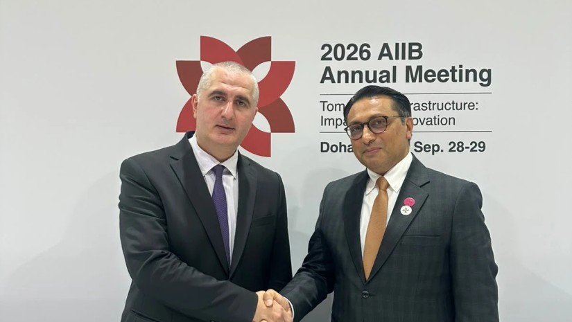 Lasha Khutsishvili met with Nepal's Finance Minister at the AIIB conference