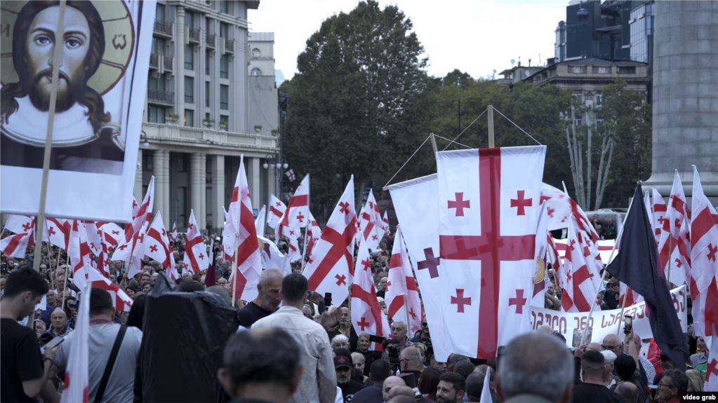 Georgian National Union against the Eagle Hills project