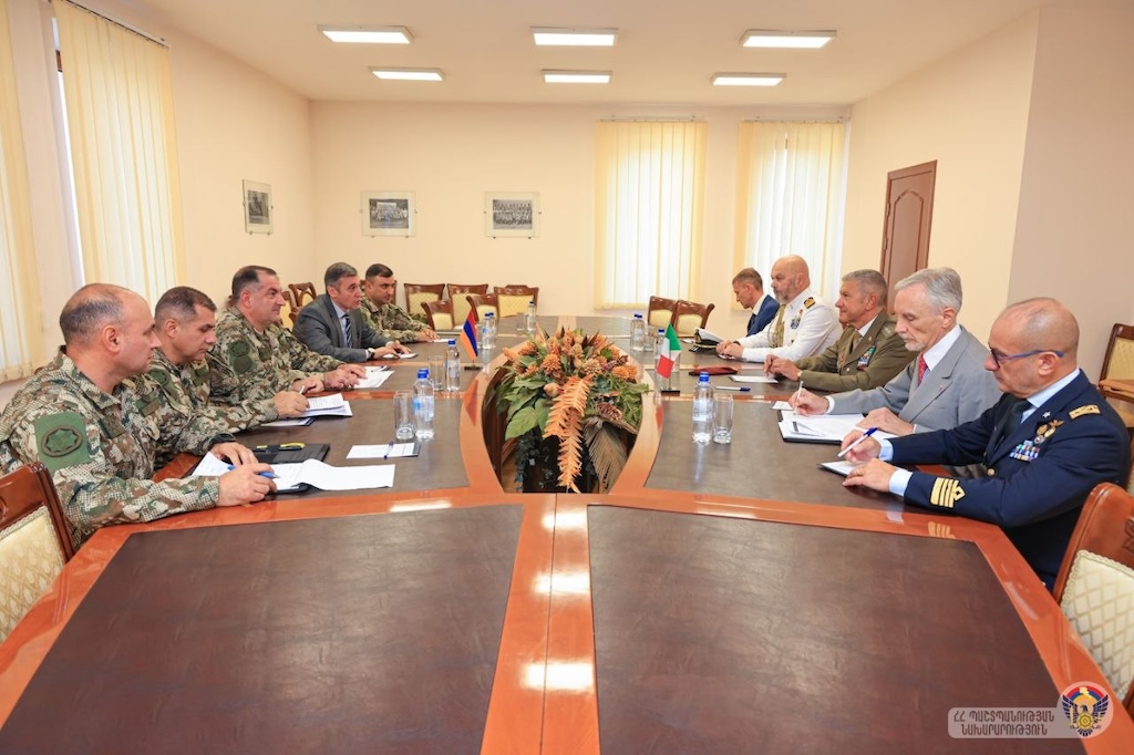 Edward Asryan received a delegation led by the President of the Italian Higher Defense Research Center